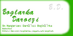 boglarka daroczi business card