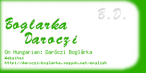boglarka daroczi business card